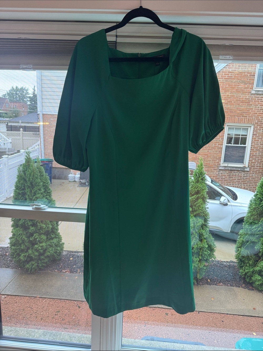 Banana Republic Emerald Green Square-Neck Tunic Dress